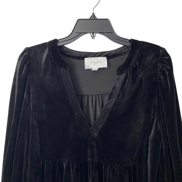 Pomander Place by Tuckernuck Kenzo Black Velvet Dress size large - Picture 6 of 13